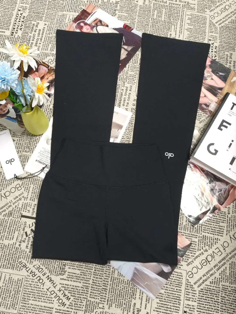 Alo Yoga Black High-Waist Bootcut Legging Regular S-M🛒Daliy/Fitness/Commuting💗